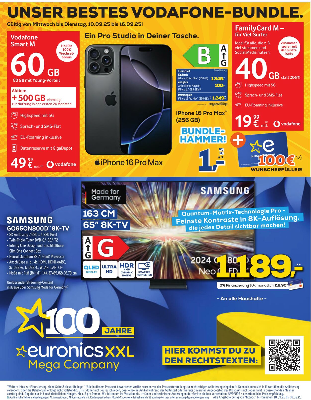 Prospekt Euronics 10.09.2025 - 16.09.2025