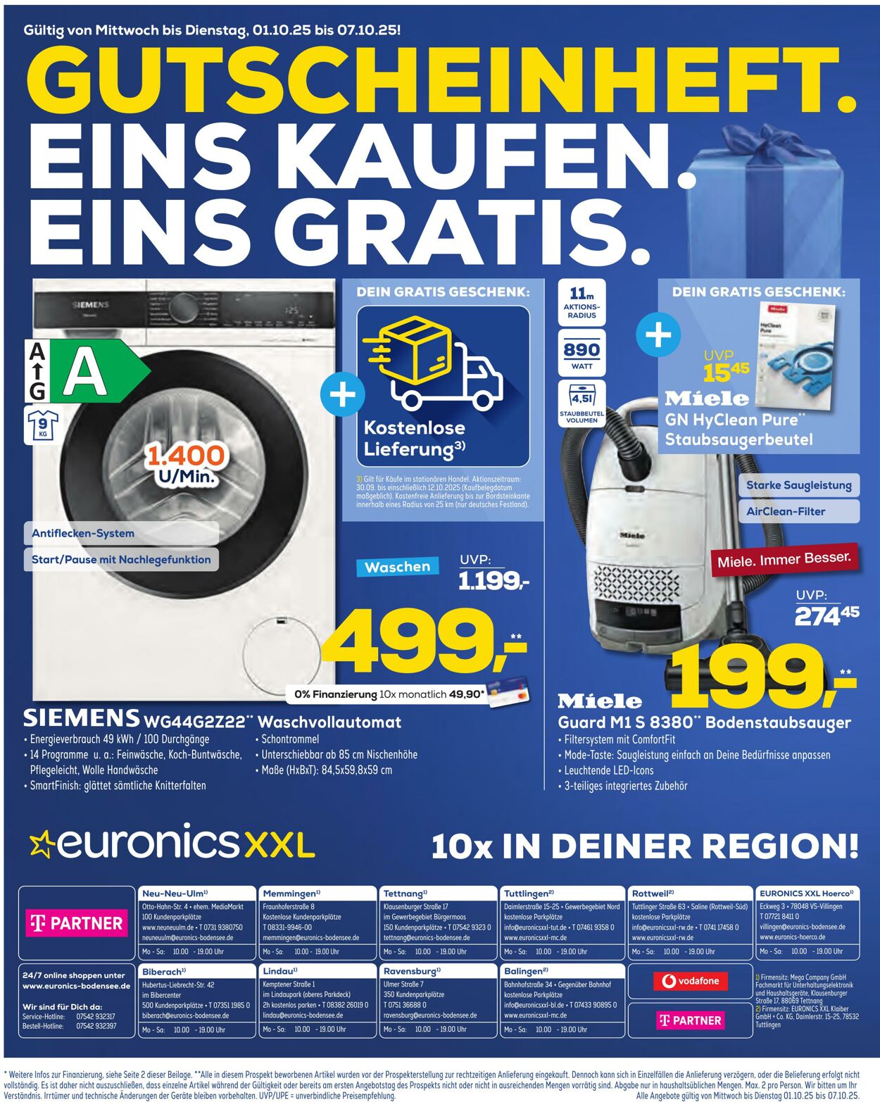 Prospekt Euronics 01.10.2025 - 07.10.2025