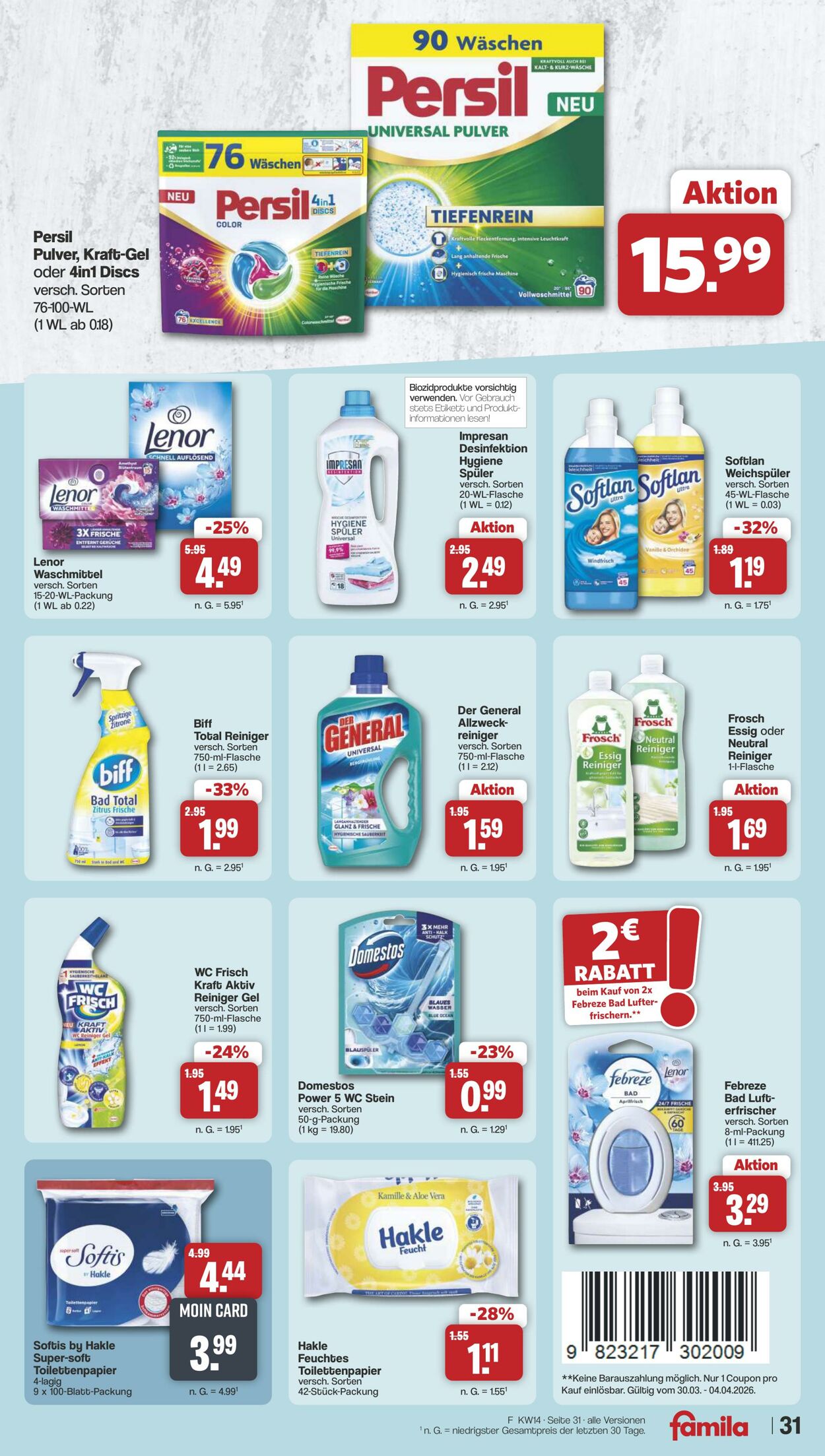 Prospekt Famila 30.03.2026 - 04.04.2026
