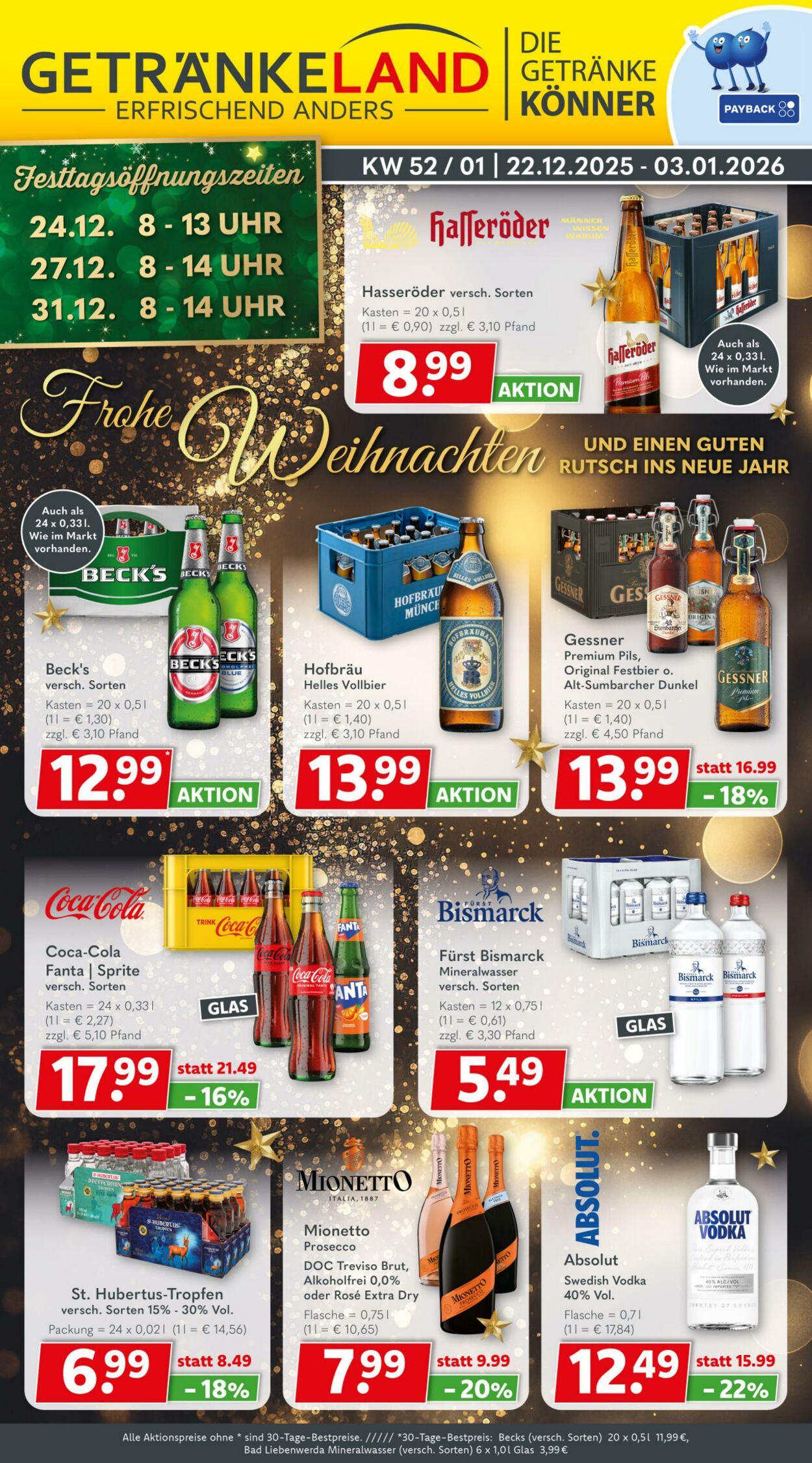 Prospekt Getränkeland 22.12.2025 - 05.01.2026
