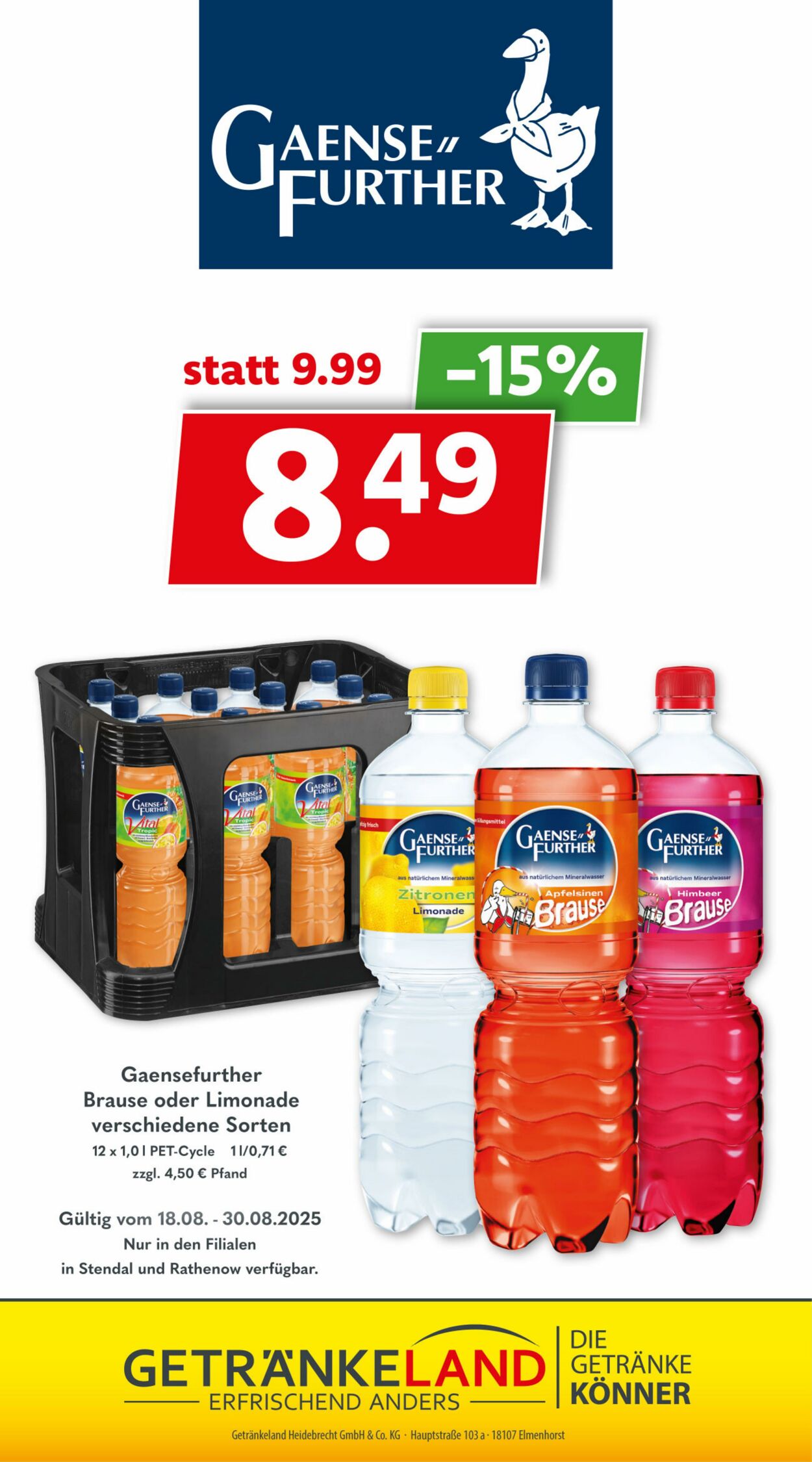 Prospekt Getränkeland 20.08.2025 - 03.09.2025