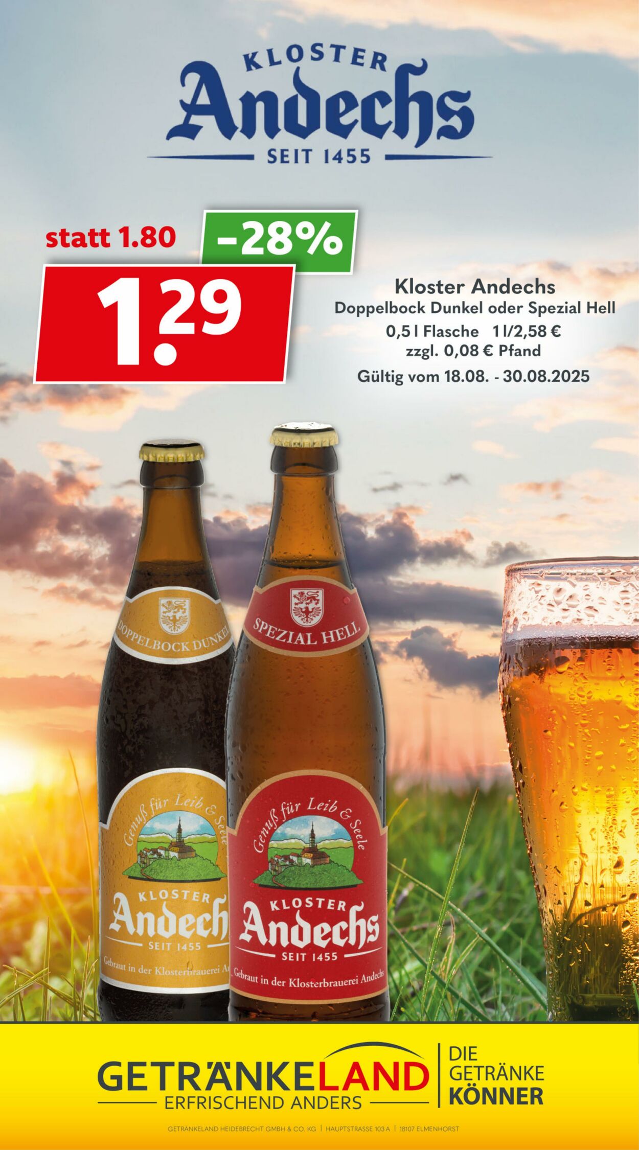 Prospekt Getränkeland 20.08.2025 - 03.09.2025