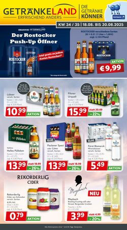 Prospekt Getränkeland 20.08.2025 - 03.09.2025