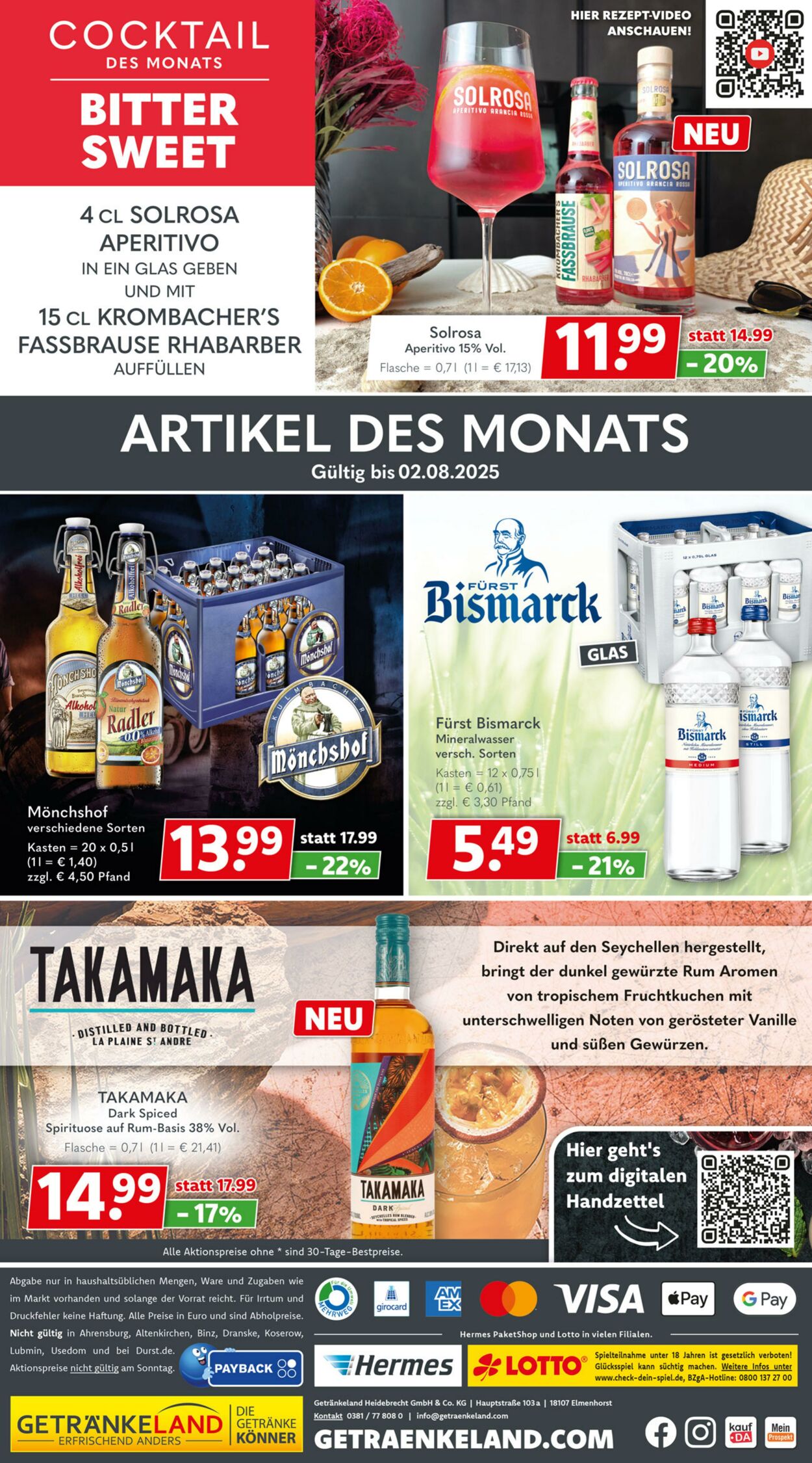 Prospekt Getränkeland 21.07.2025 - 04.08.2025