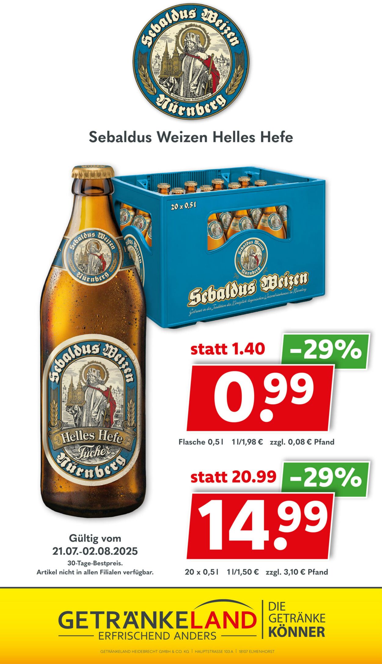 Prospekt Getränkeland 21.07.2025 - 04.08.2025