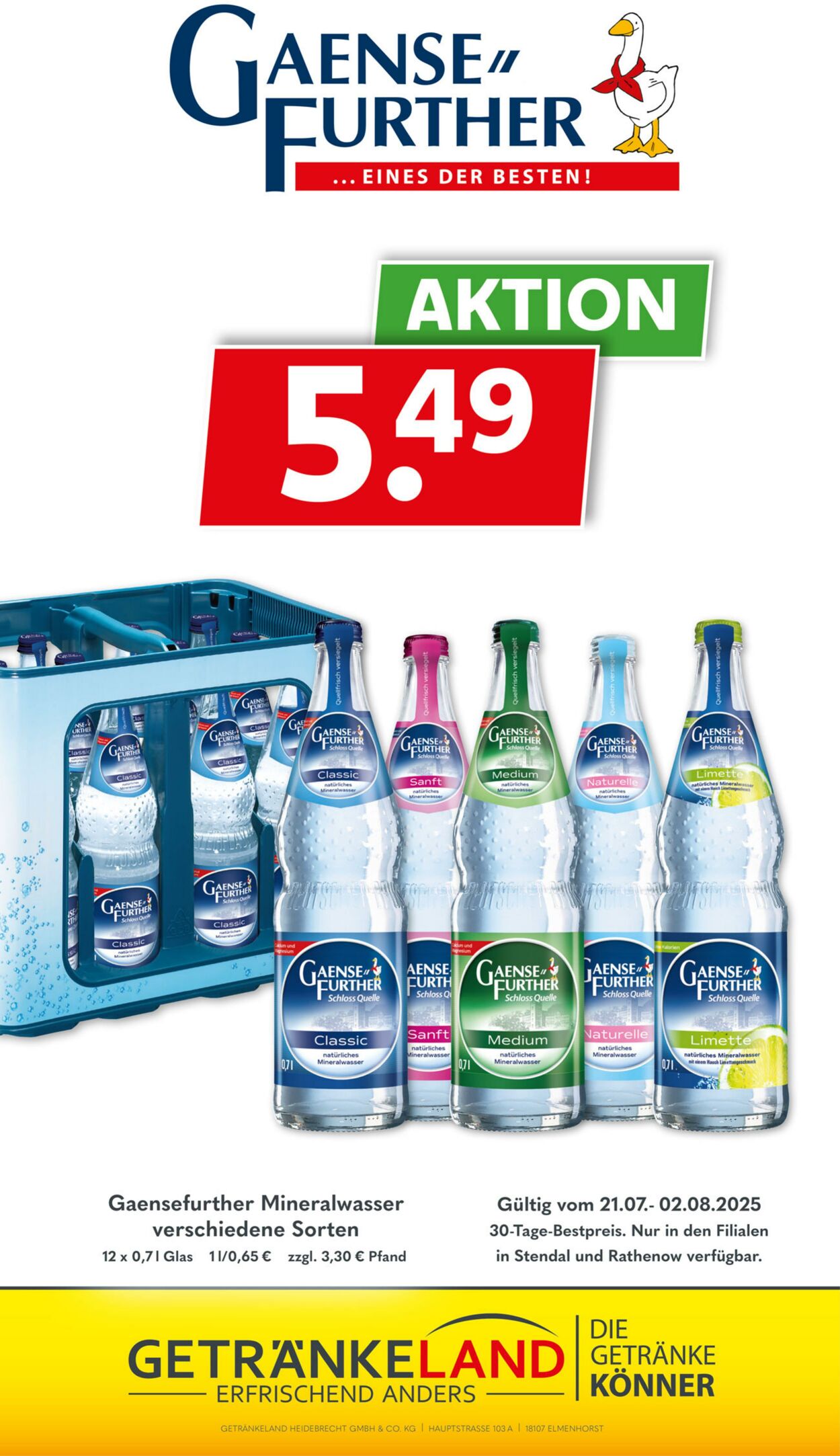 Prospekt Getränkeland 21.07.2025 - 04.08.2025