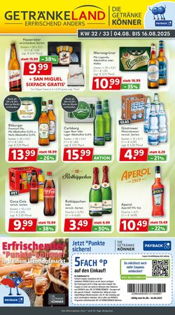 Prospekt Getränkeland 05.08.2025 - 19.08.2025