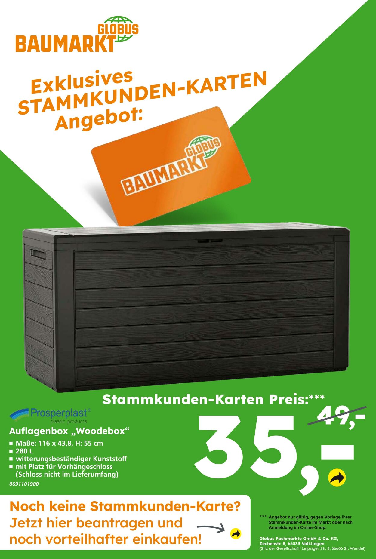 Prospekt Globus Baumarkt 11.08.2024 - 17.08.2024