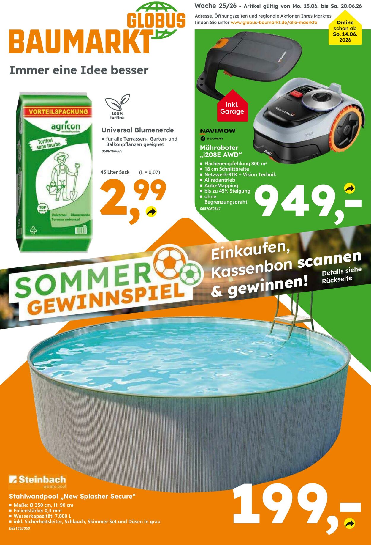 Prospekt Globus Baumarkt 14.06.2026 - 20.06.2026
