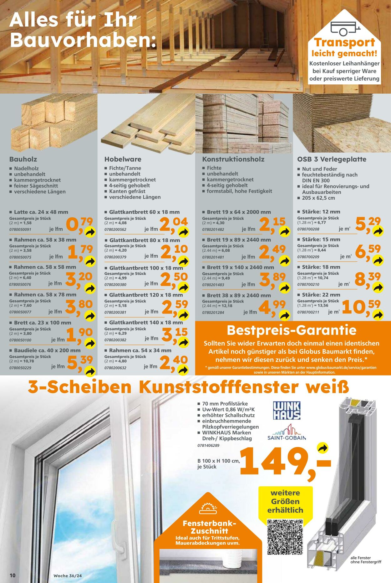 Prospekt Globus Baumarkt 01.09.2024 - 07.09.2024