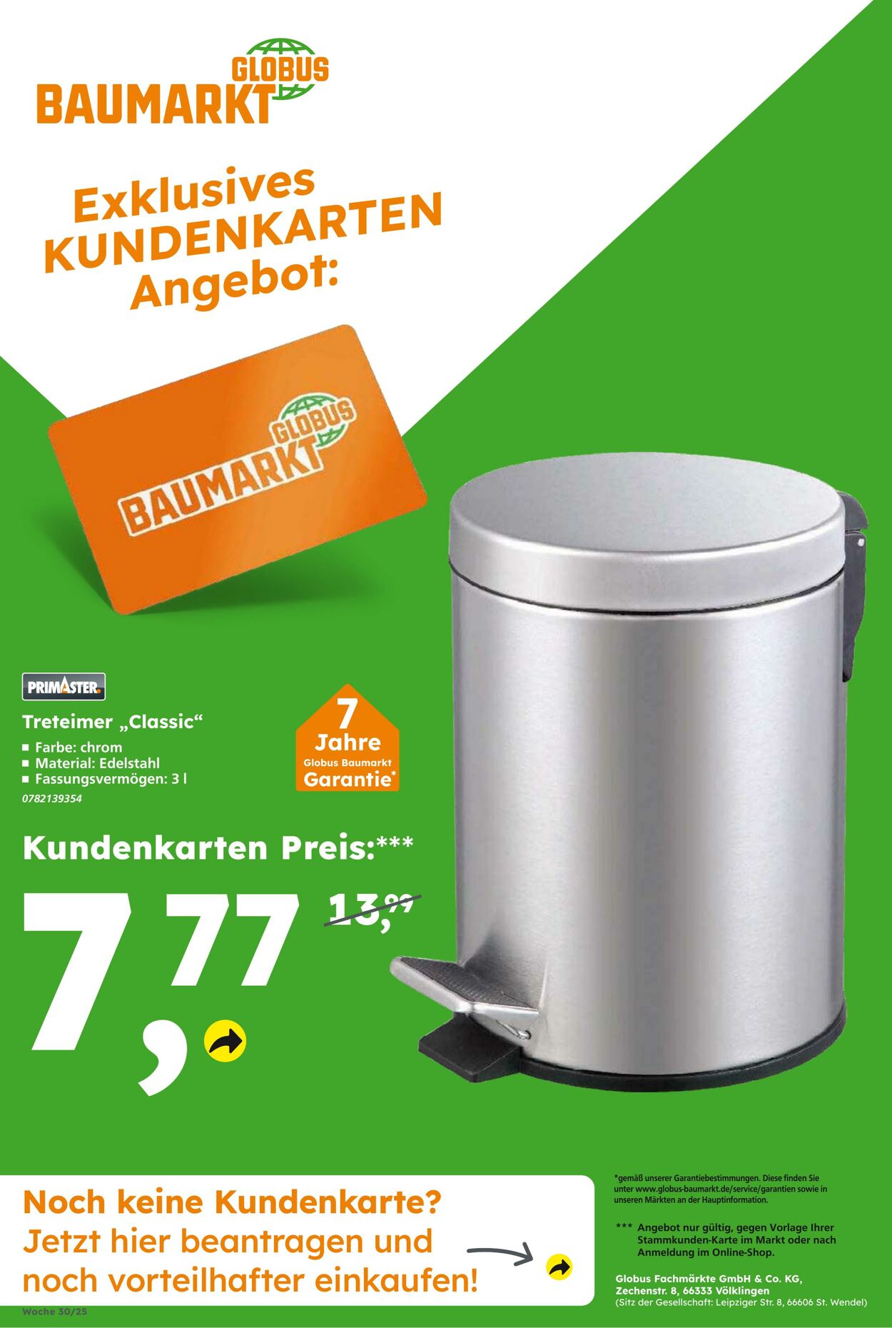 Prospekt Globus Baumarkt 20.07.2025 - 26.07.2025