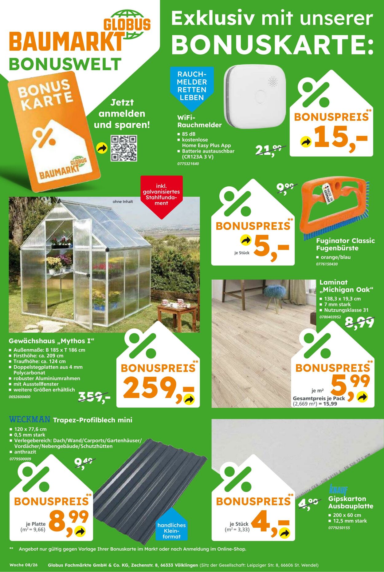 Prospekt Globus Baumarkt 15.02.2026 - 21.02.2026