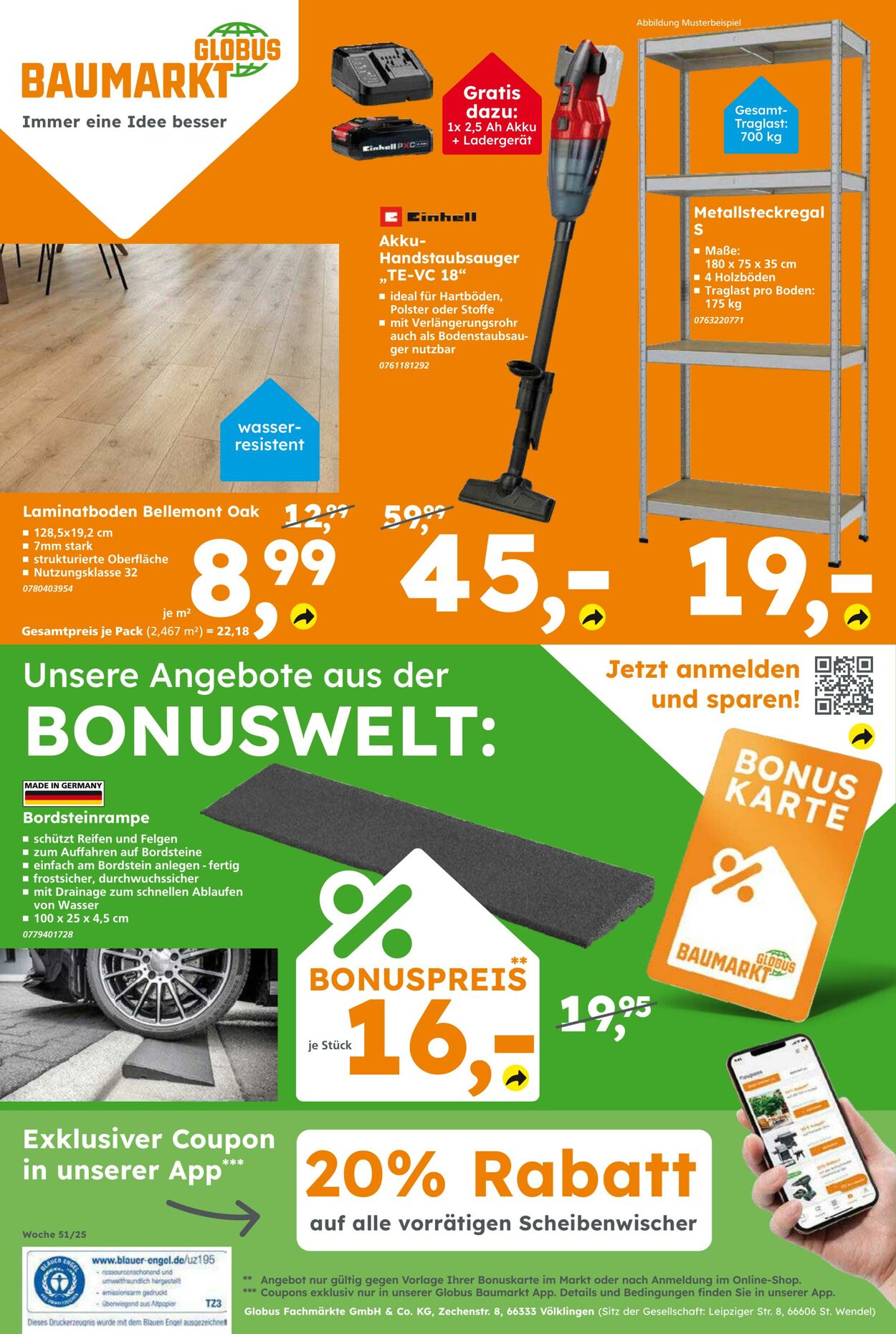 Prospekt Globus Baumarkt 14.12.2025 - 20.12.2025