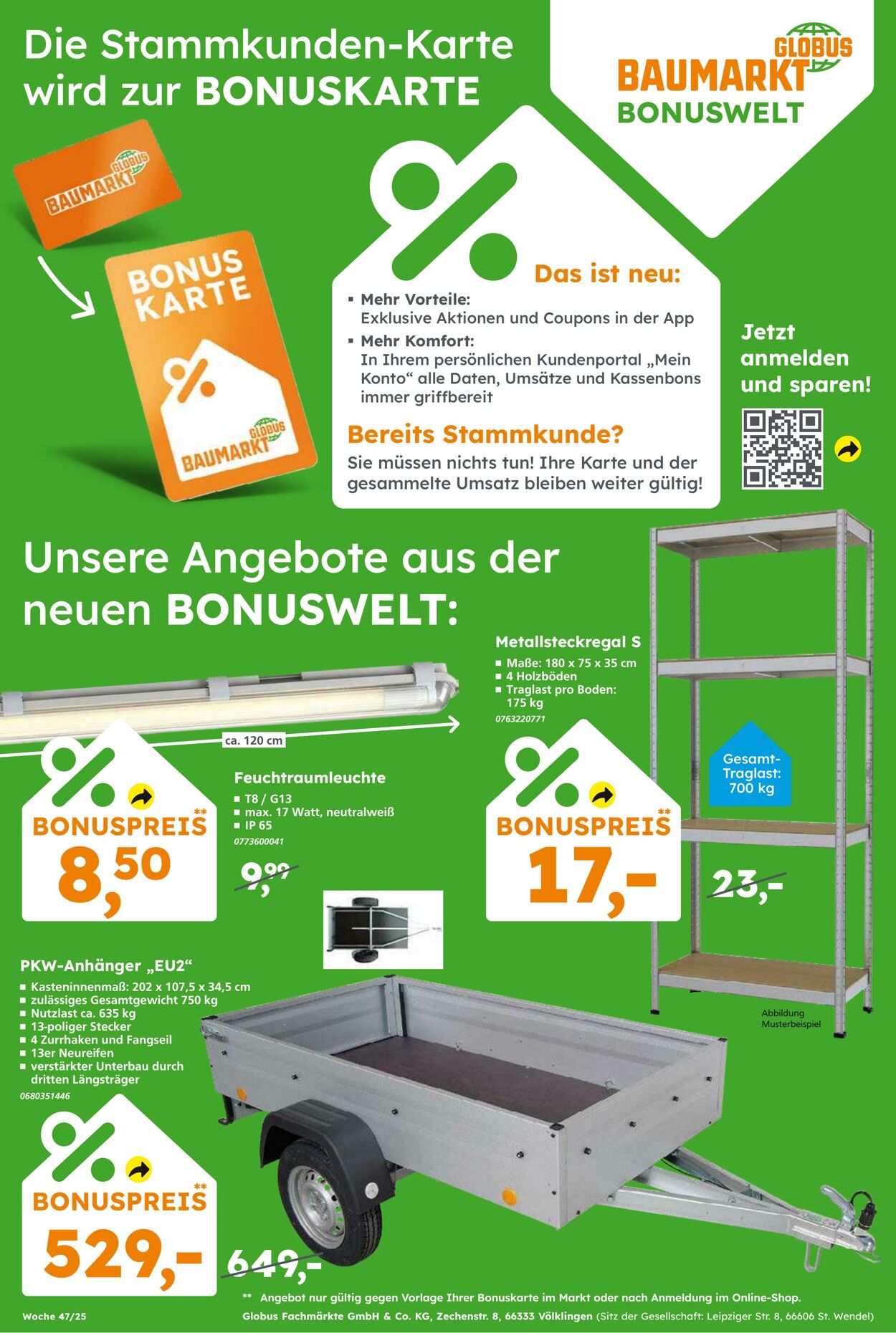 Prospekt Globus Baumarkt 16.11.2025 - 22.11.2025