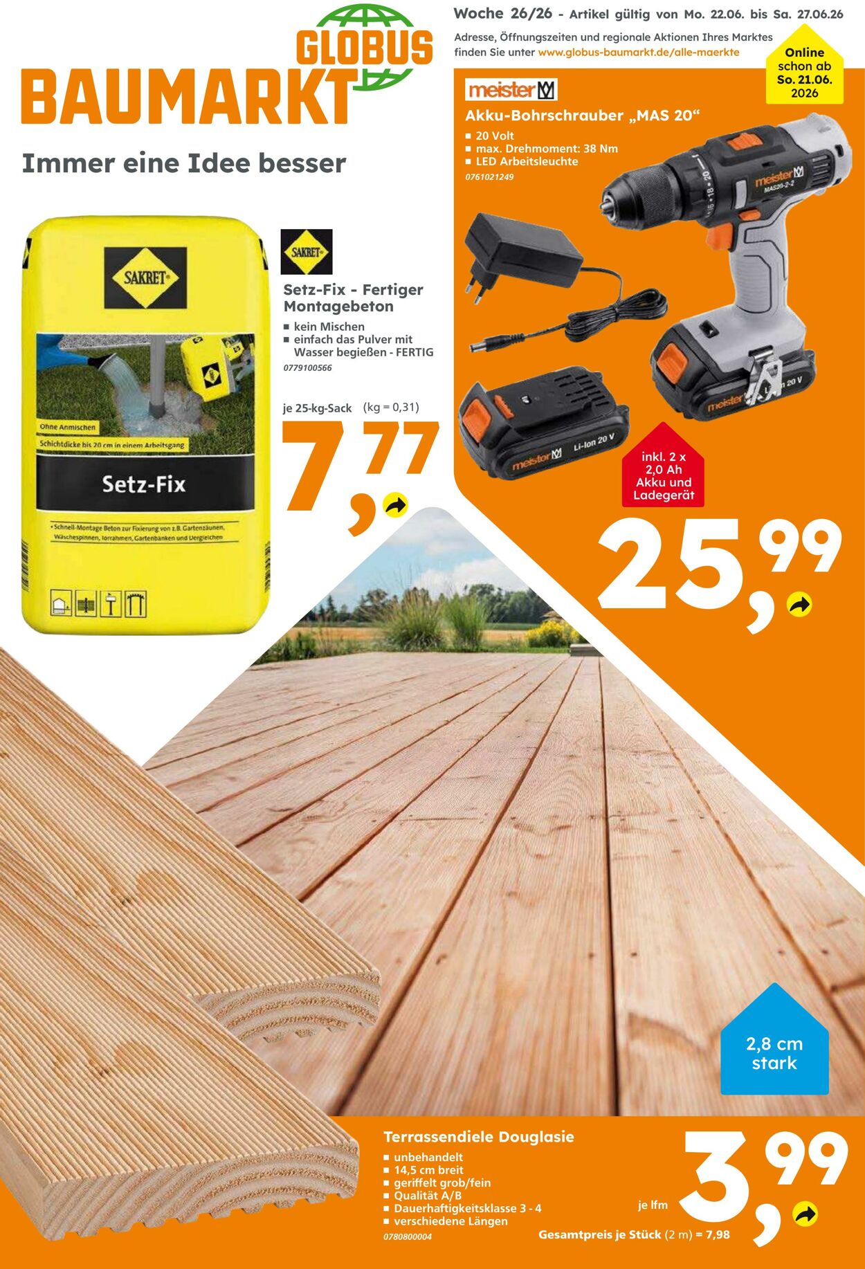 Globus Baumarkt Wöchentliche Prospekte