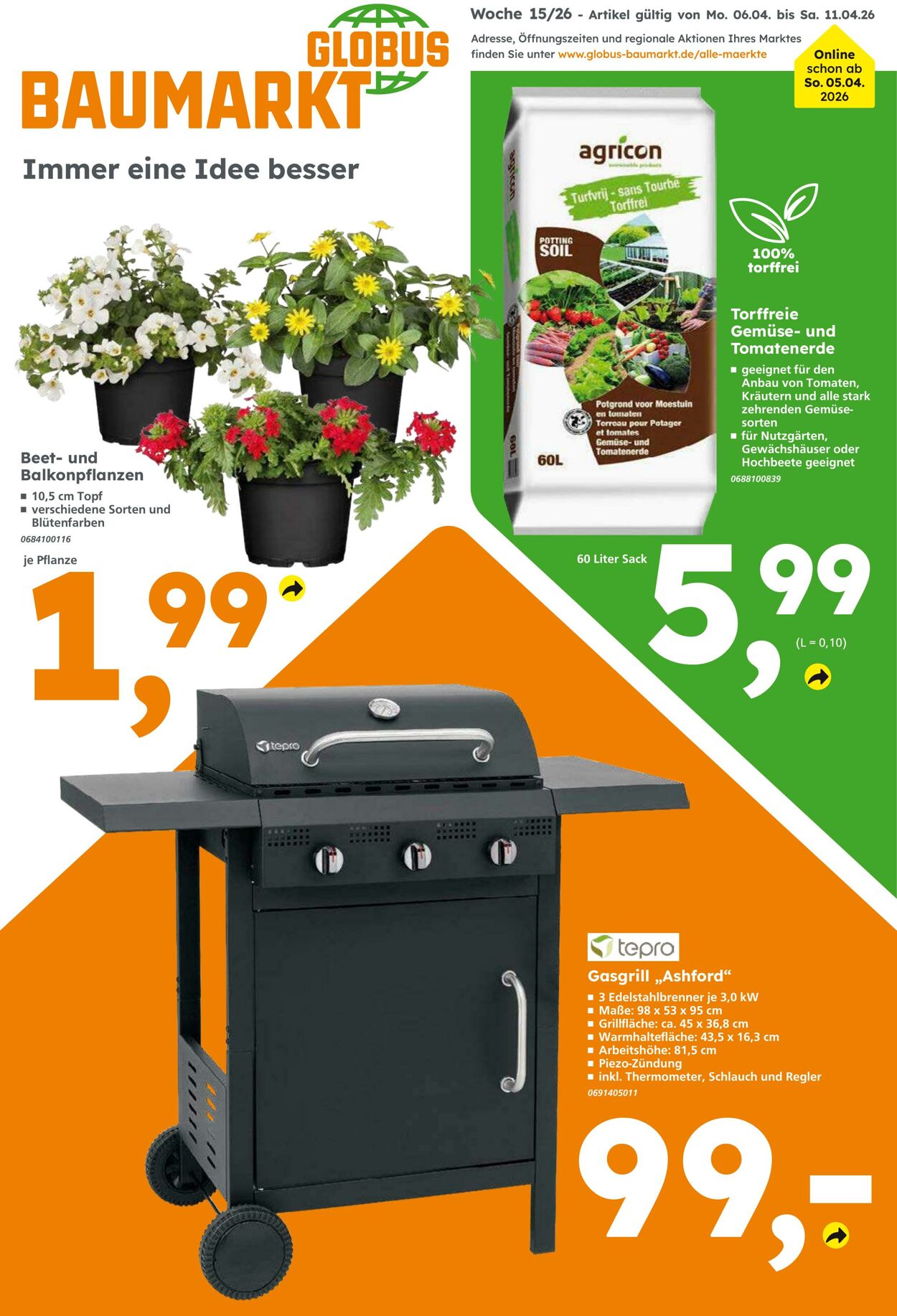 Prospekt Globus Baumarkt 05.04.2026 - 11.04.2026
