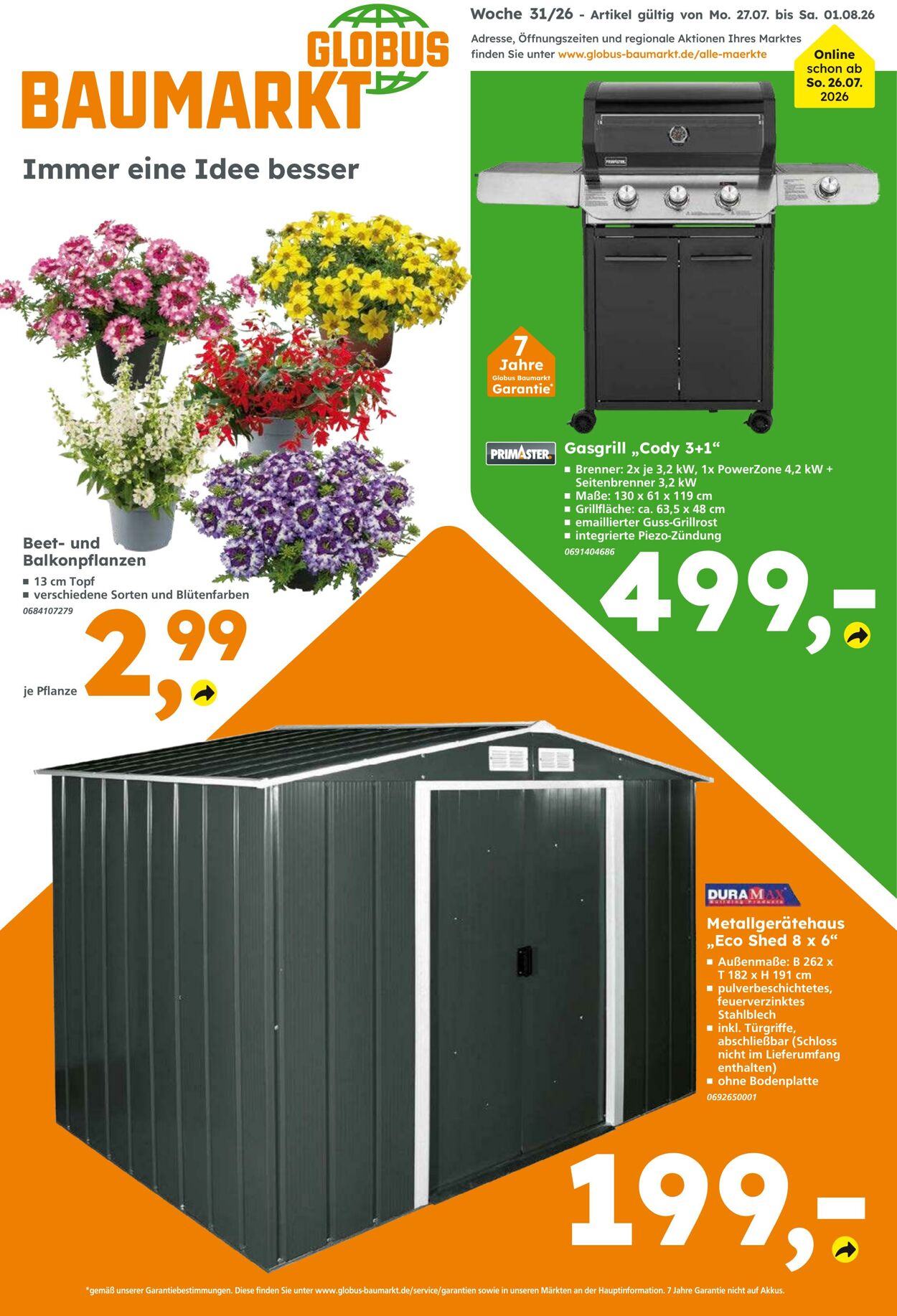 Prospekt Globus Baumarkt 26.07.2026 - 01.08.2026