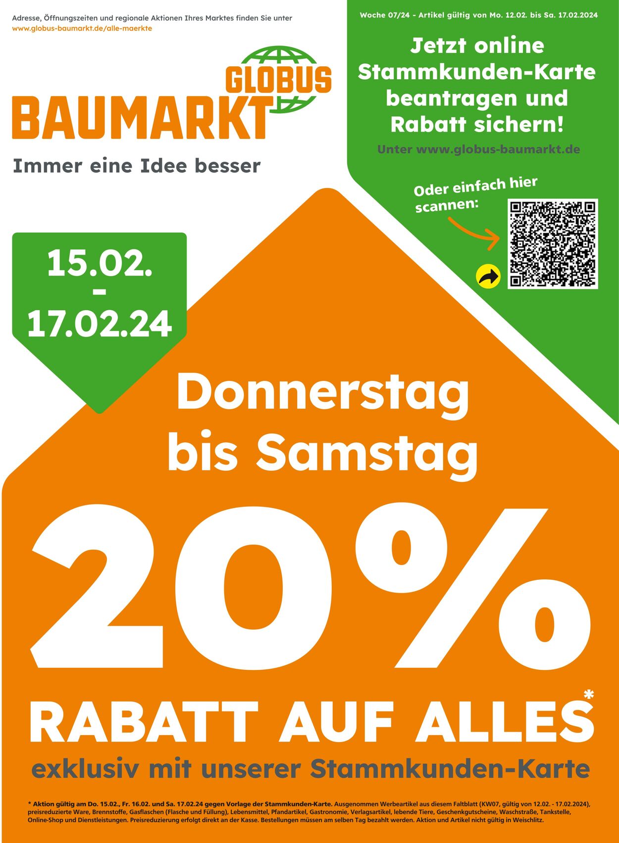 Prospekt Globus Baumarkt 11.02.2024 - 17.02.2024
