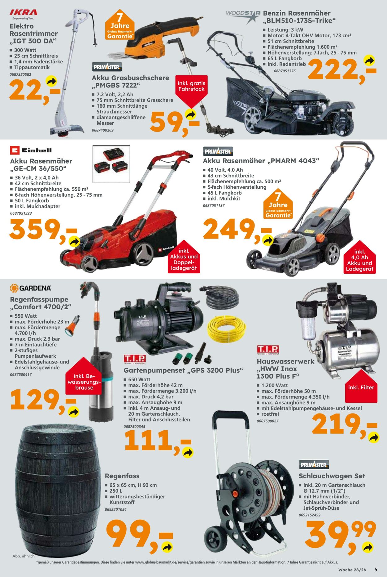 Prospekt Globus Baumarkt 05.07.2026 - 11.07.2026