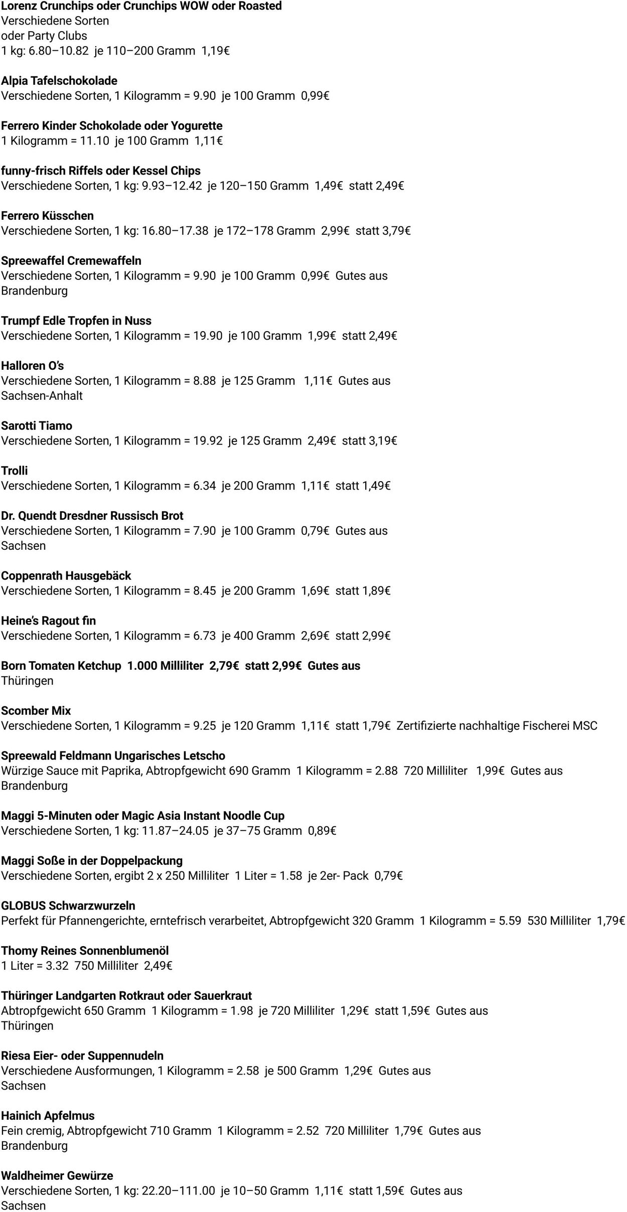 Prospekt Globus 08.09.2025 - 13.09.2025