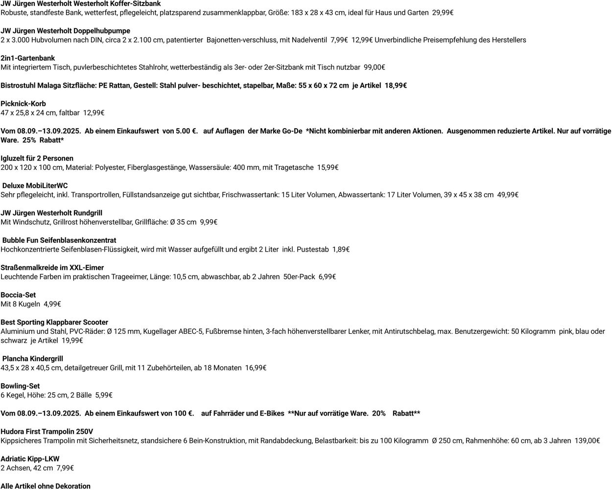 Prospekt Globus 08.09.2025 - 13.09.2025