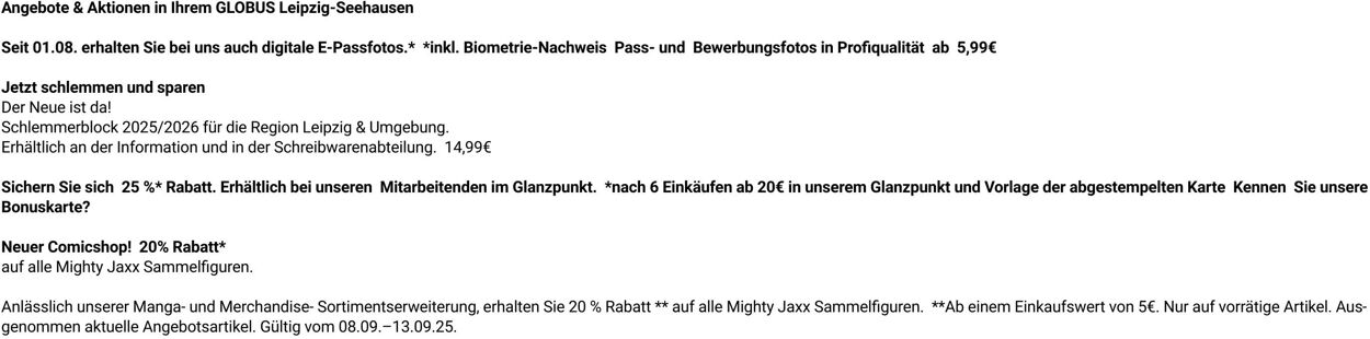 Prospekt Globus 08.09.2025 - 13.09.2025