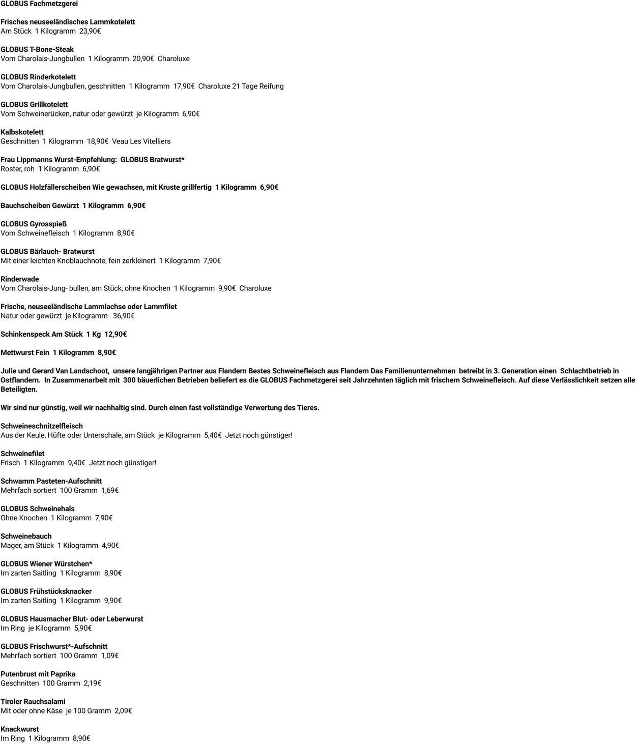Prospekt Globus 08.09.2025 - 13.09.2025