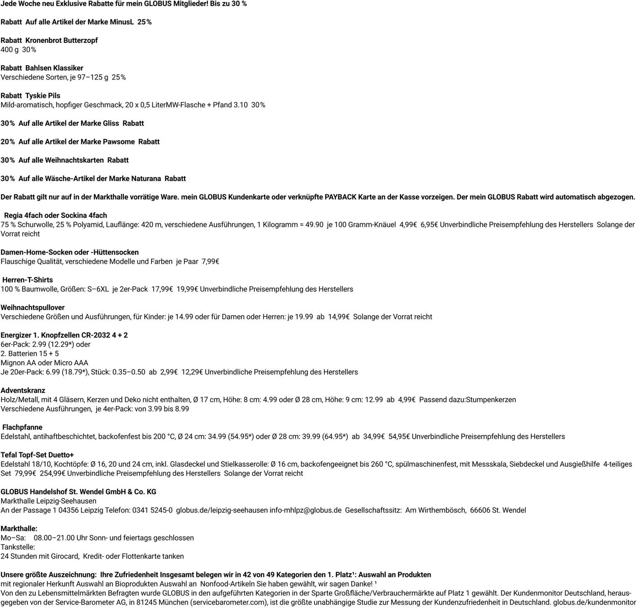 Prospekt Globus 03.11.2025 - 08.11.2025