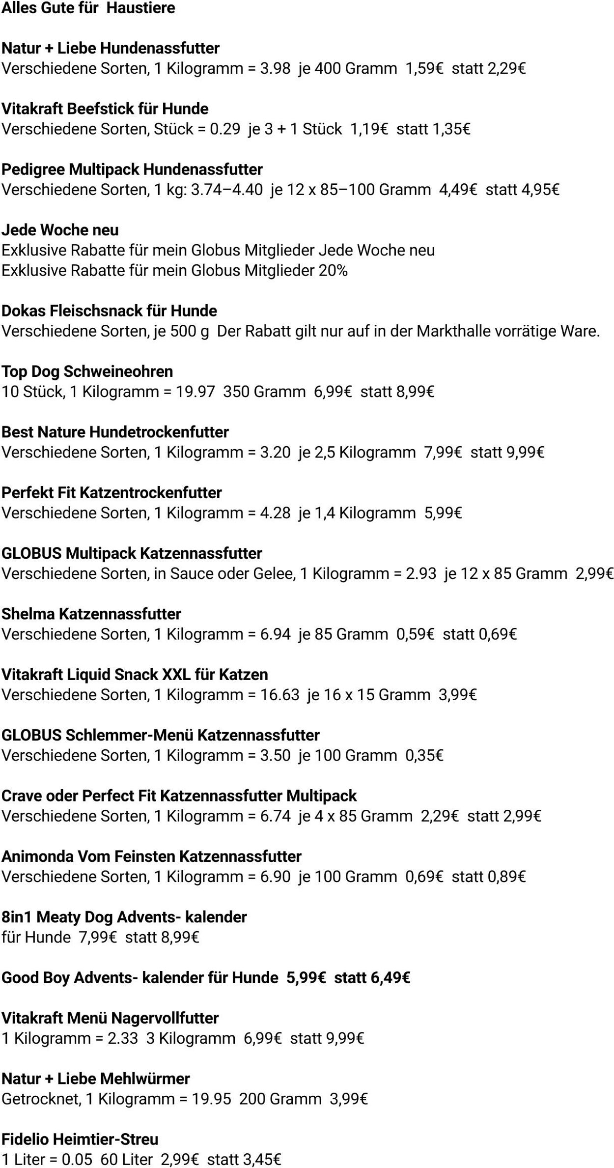 Prospekt Globus 03.11.2025 - 08.11.2025