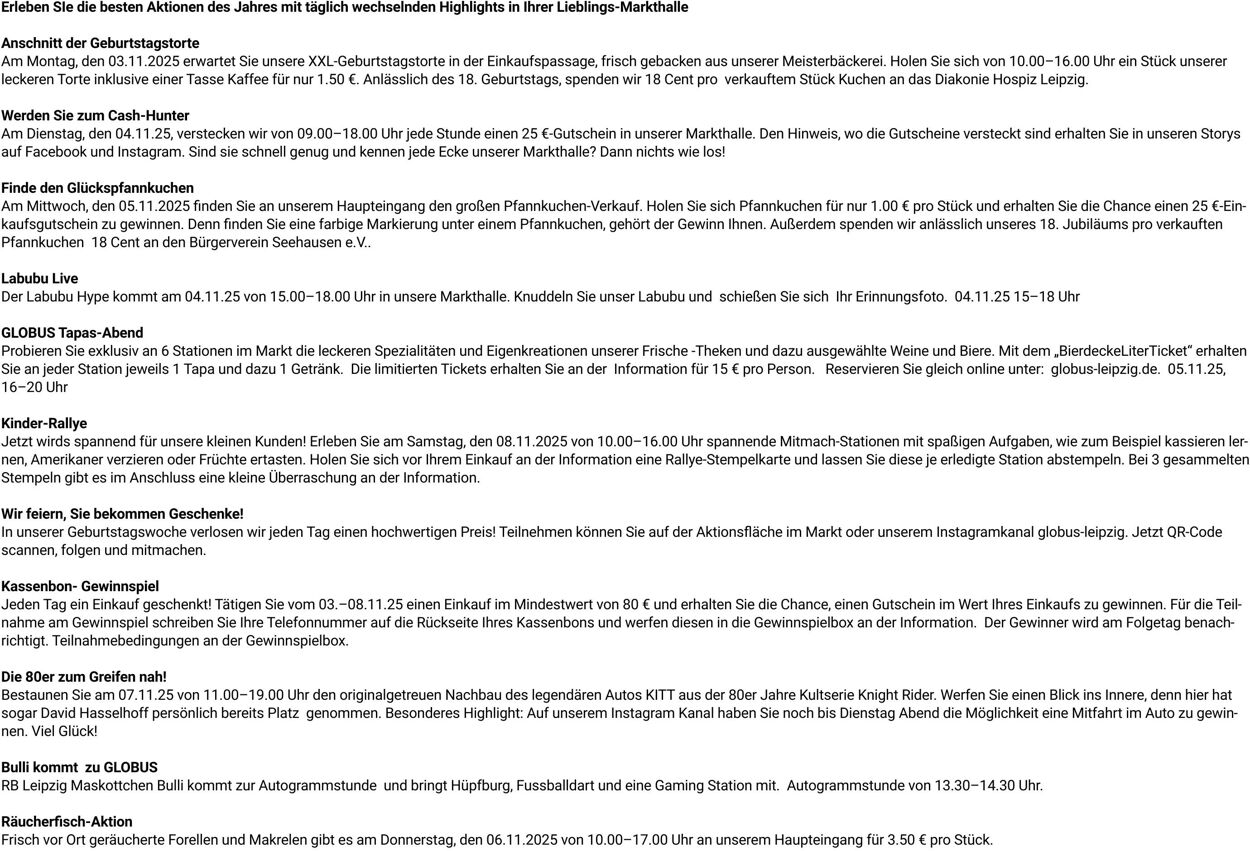 Prospekt Globus 03.11.2025 - 08.11.2025