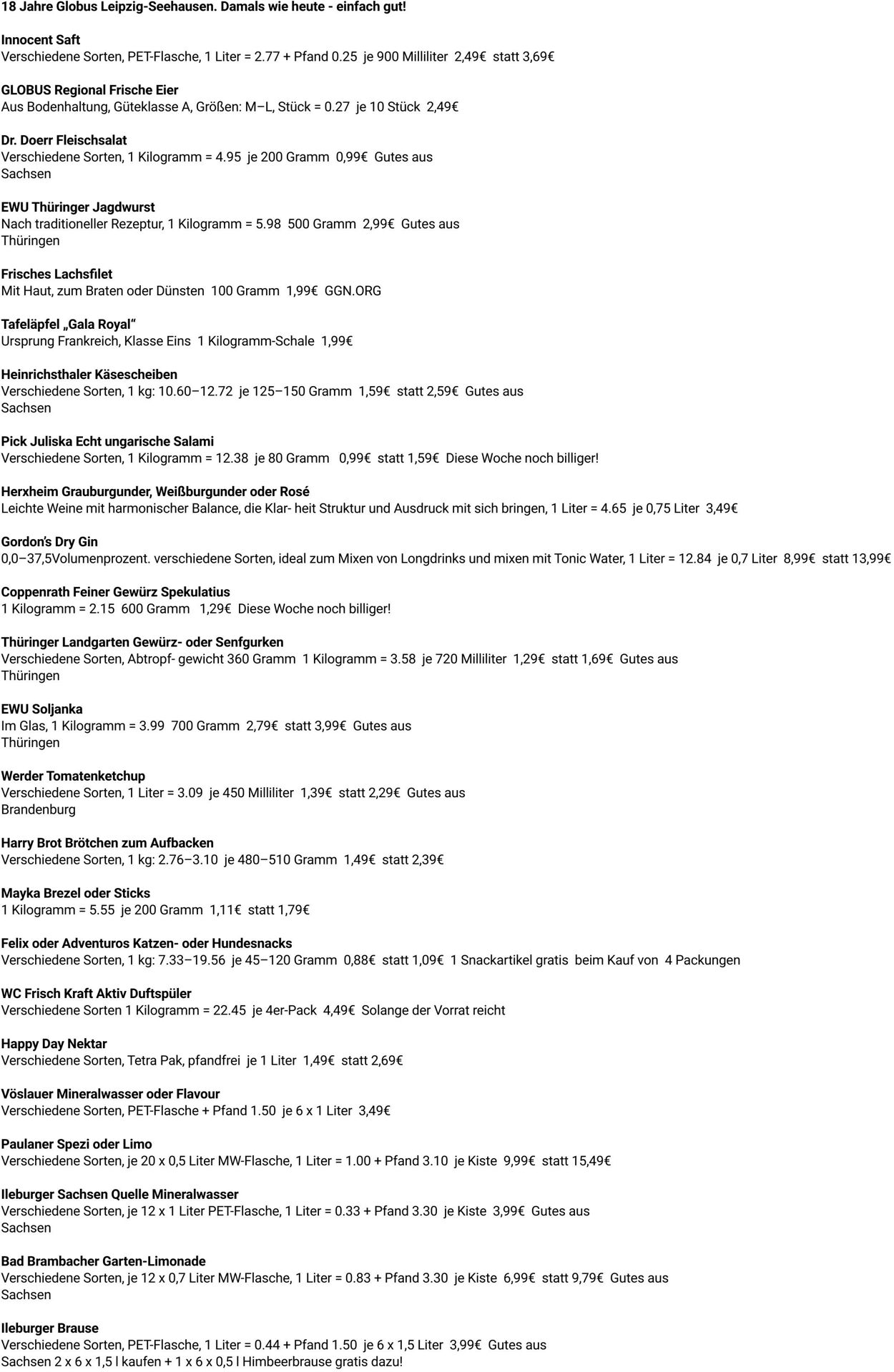 Prospekt Globus 03.11.2025 - 08.11.2025