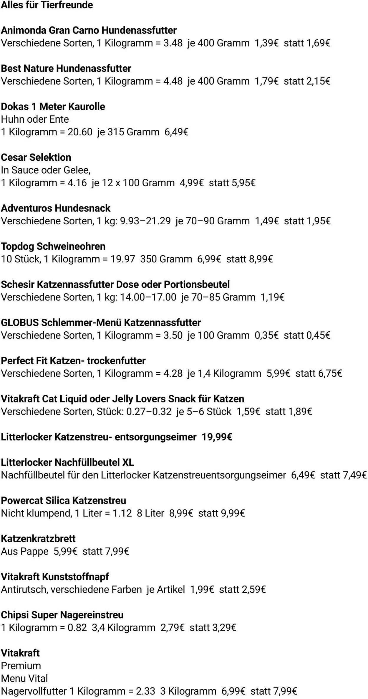 Prospekt Globus 15.09.2025 - 20.09.2025