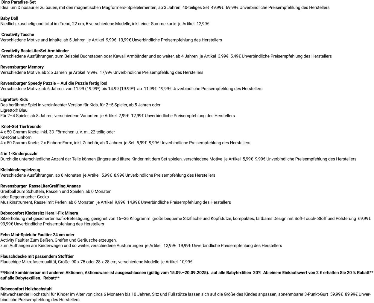 Prospekt Globus 15.09.2025 - 20.09.2025
