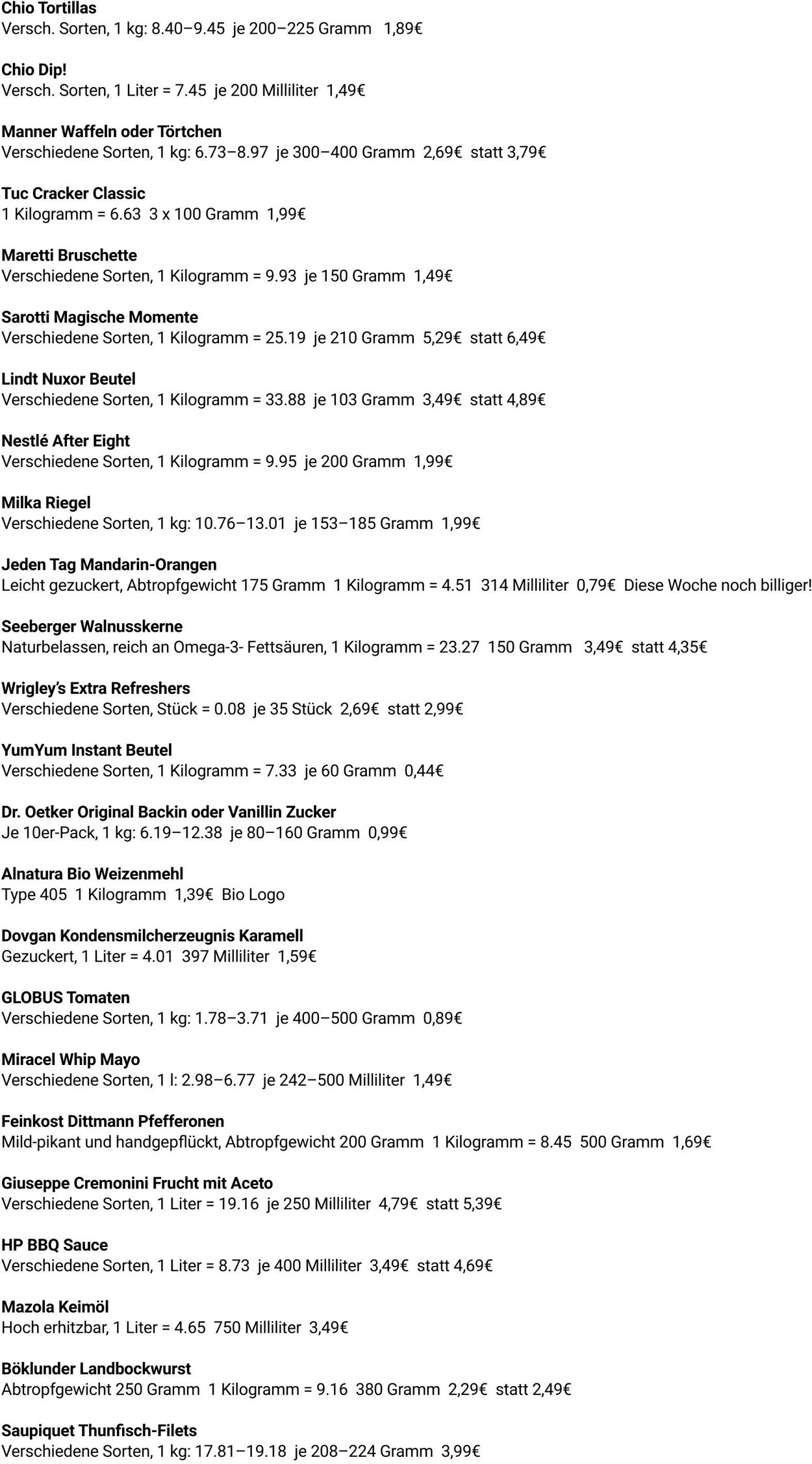 Prospekt Globus 27.10.2025 - 01.11.2025