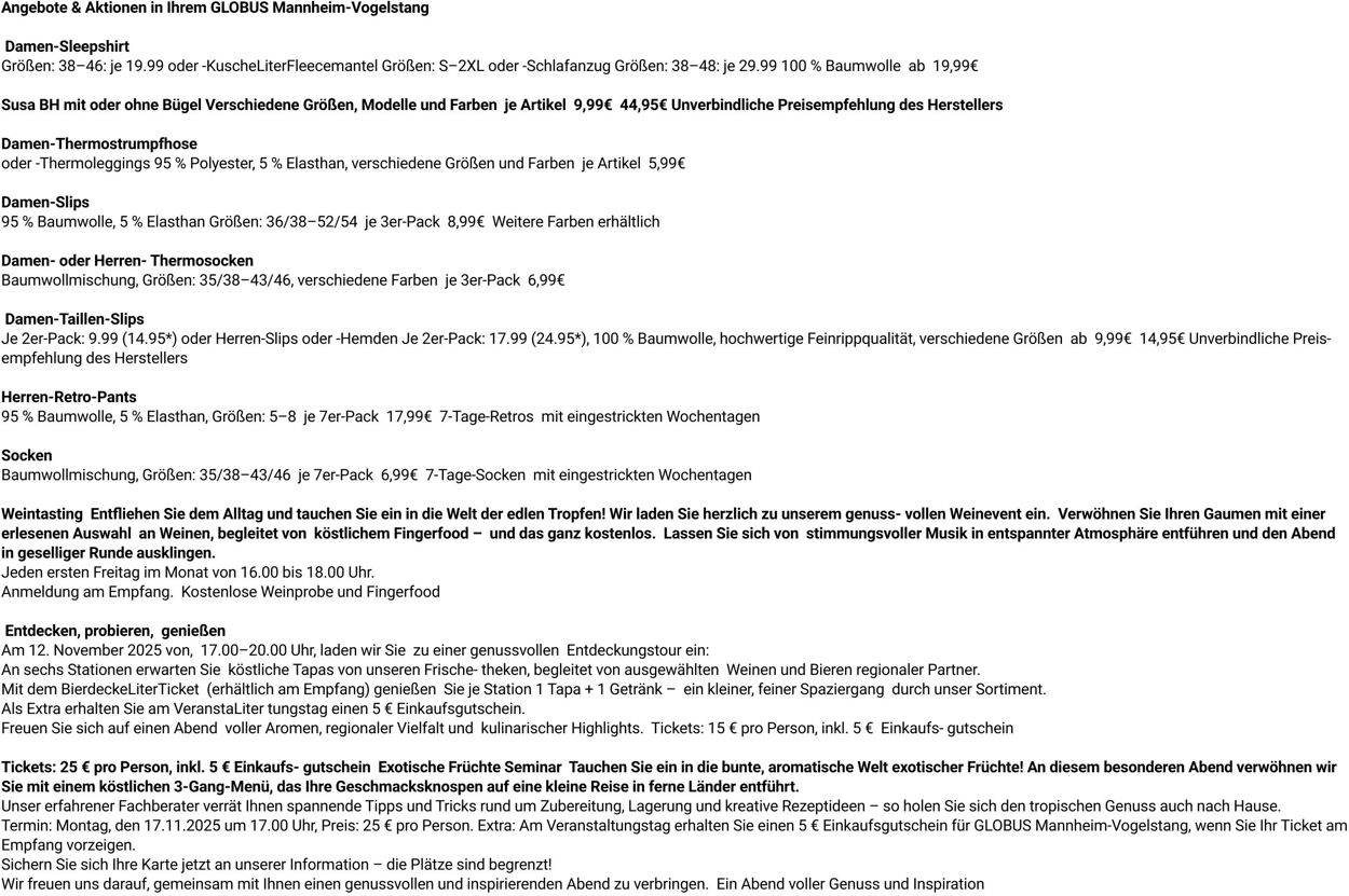 Prospekt Globus 27.10.2025 - 01.11.2025