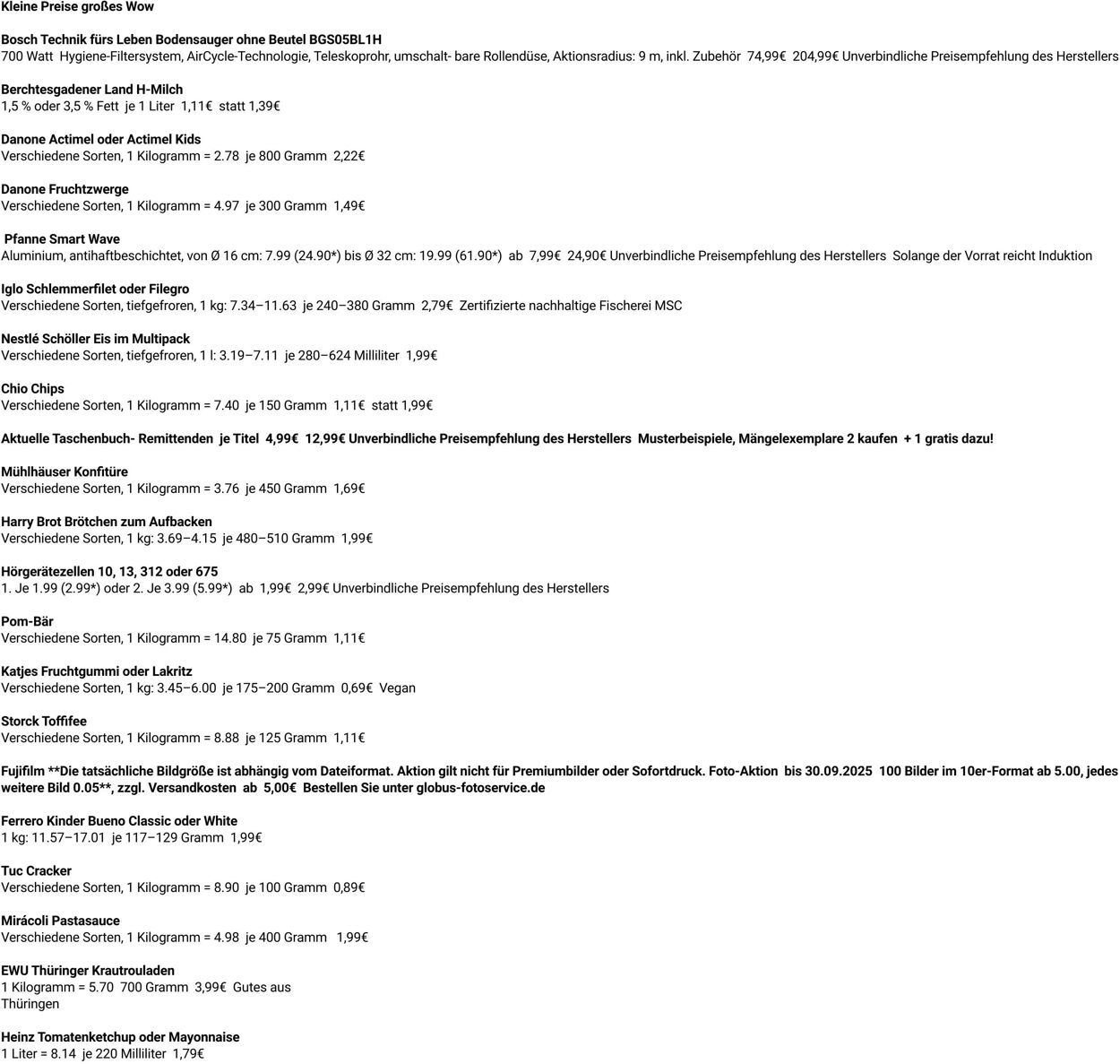 Prospekt Globus 22.09.2025 - 27.09.2025