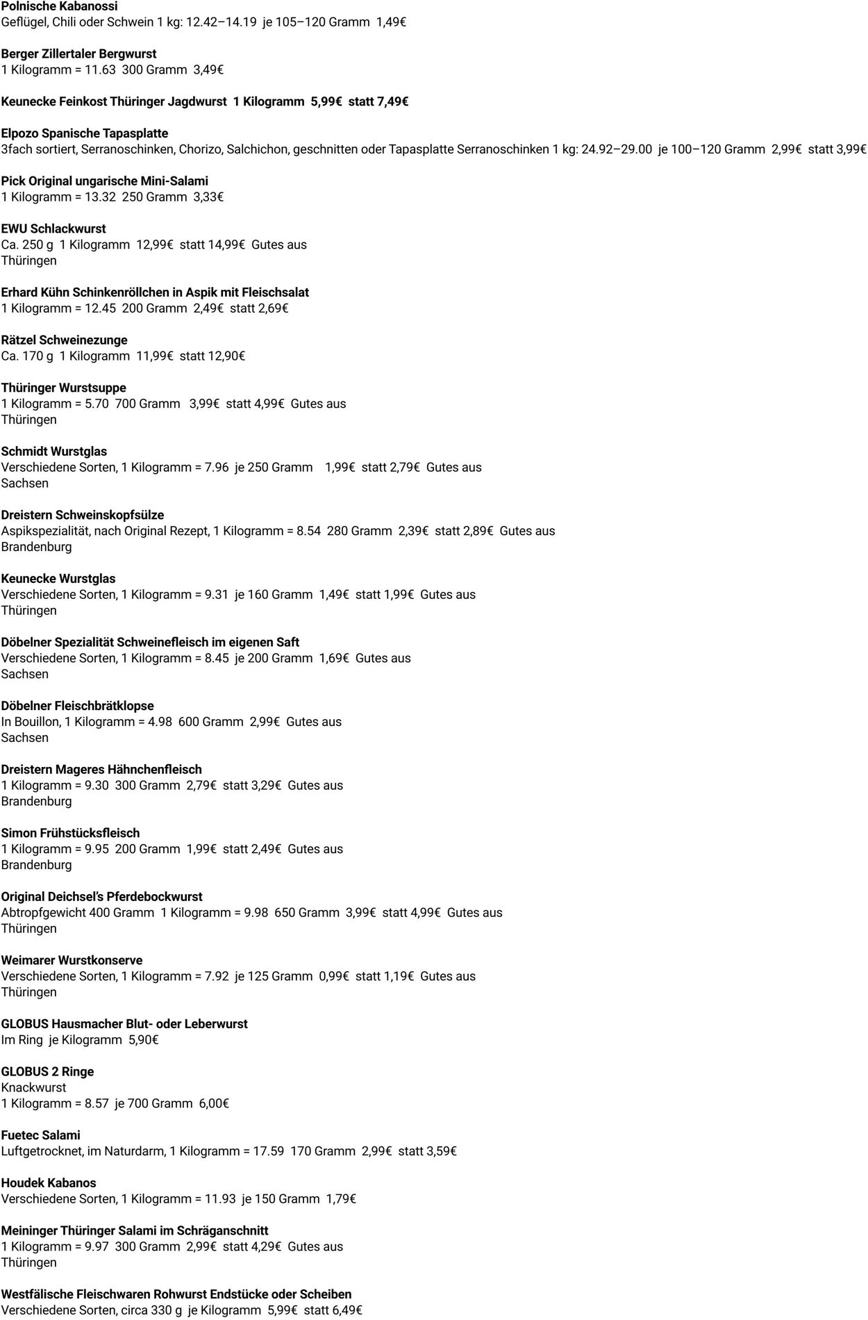 Prospekt Globus 15.09.2025 - 20.09.2025