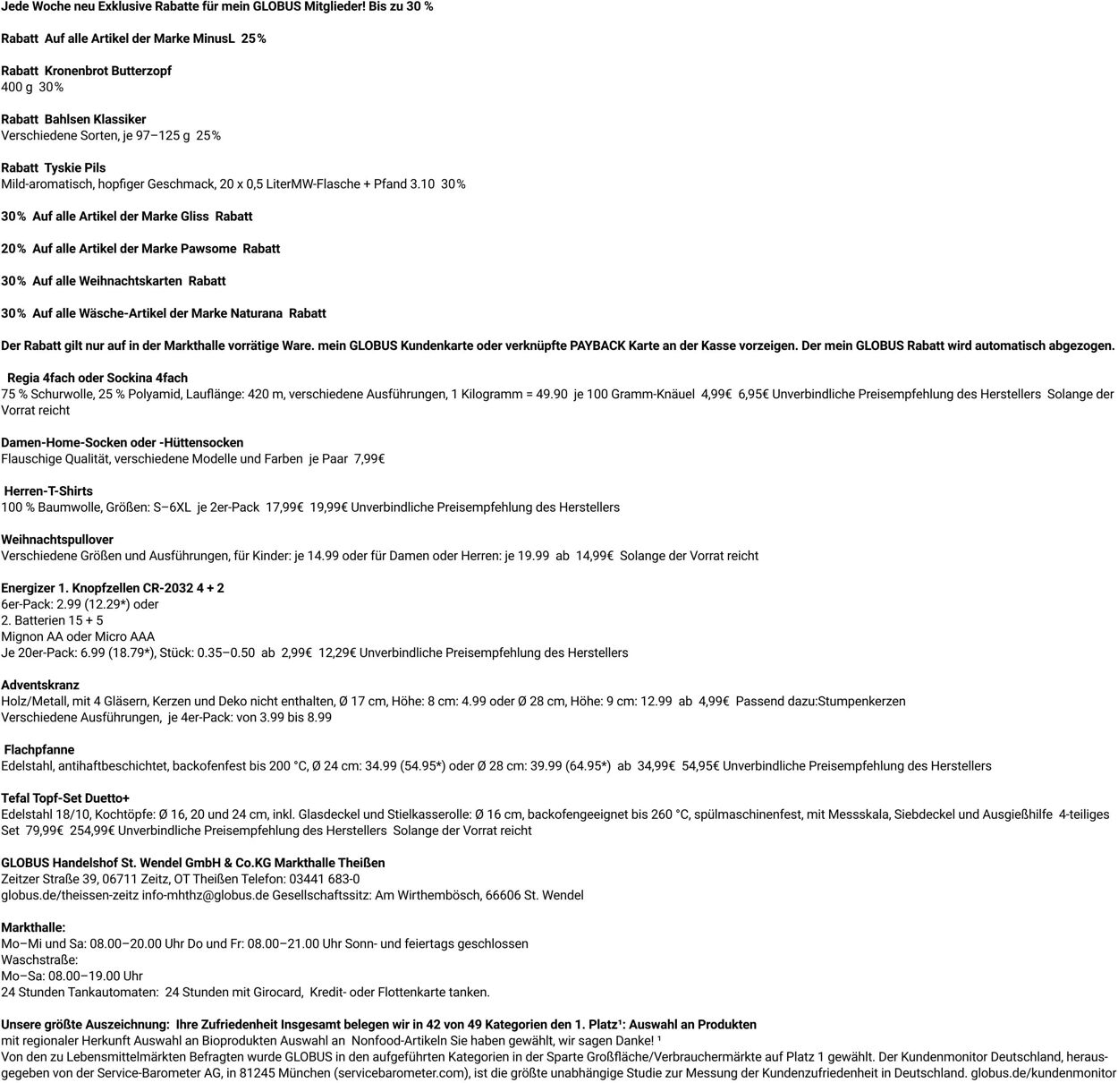 Prospekt Globus 03.11.2025 - 08.11.2025