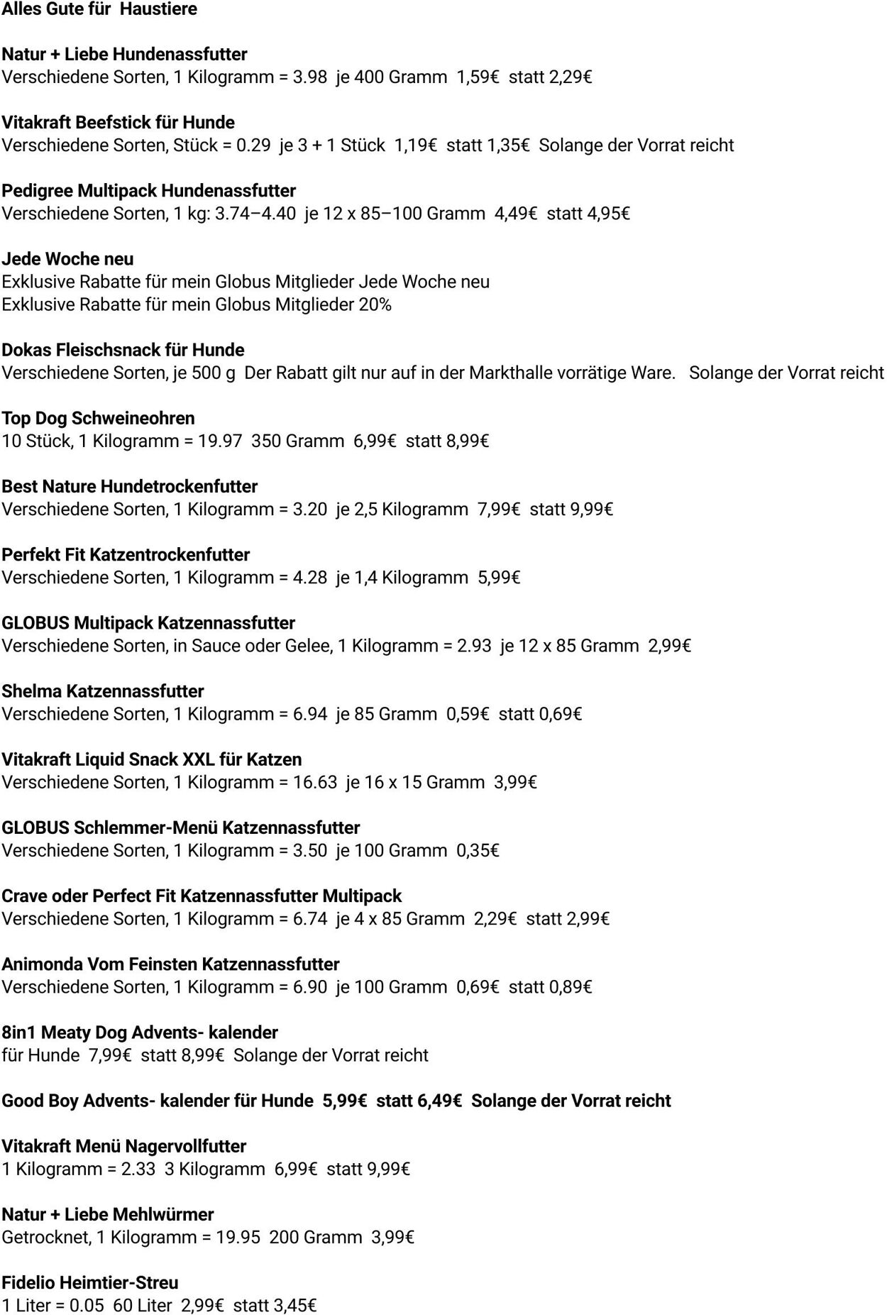 Prospekt Globus 03.11.2025 - 08.11.2025