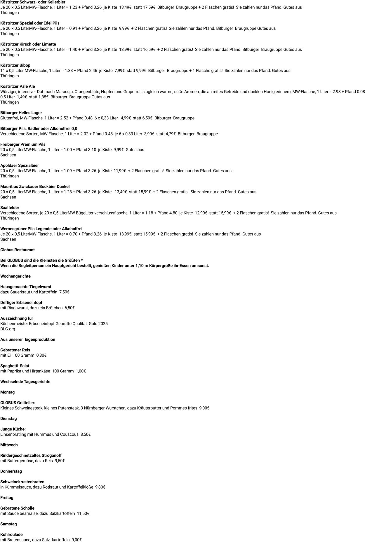 Prospekt Globus 03.11.2025 - 08.11.2025