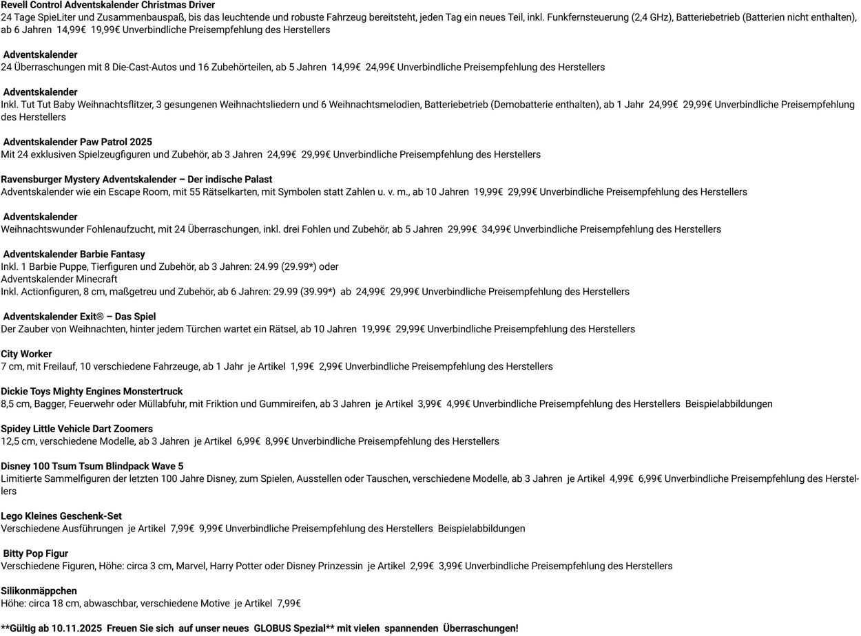 Prospekt Globus 03.11.2025 - 08.11.2025