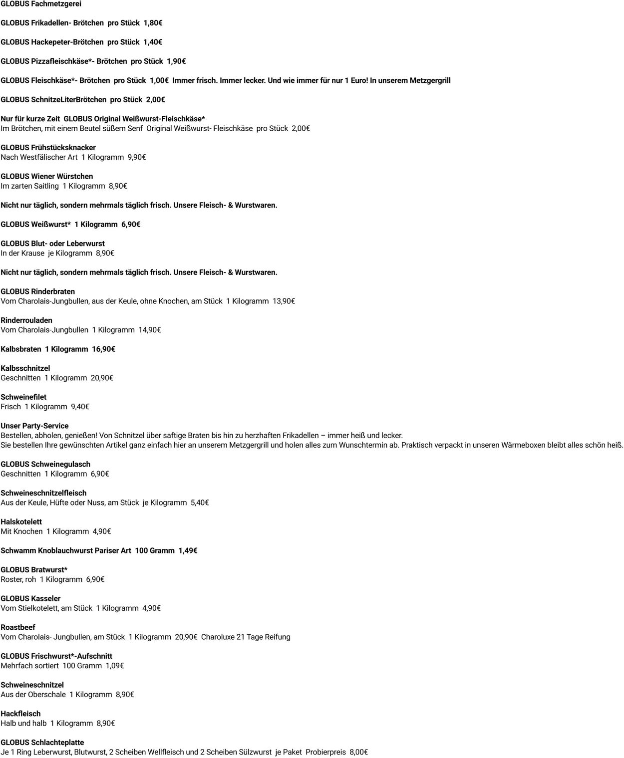 Prospekt Globus 03.11.2025 - 08.11.2025