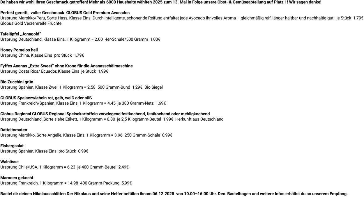 Prospekt Globus 03.11.2025 - 08.11.2025