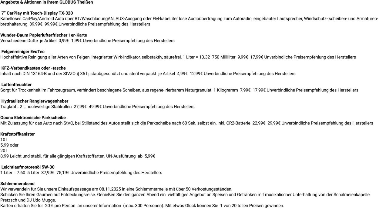 Prospekt Globus 08.09.2025 - 13.09.2025