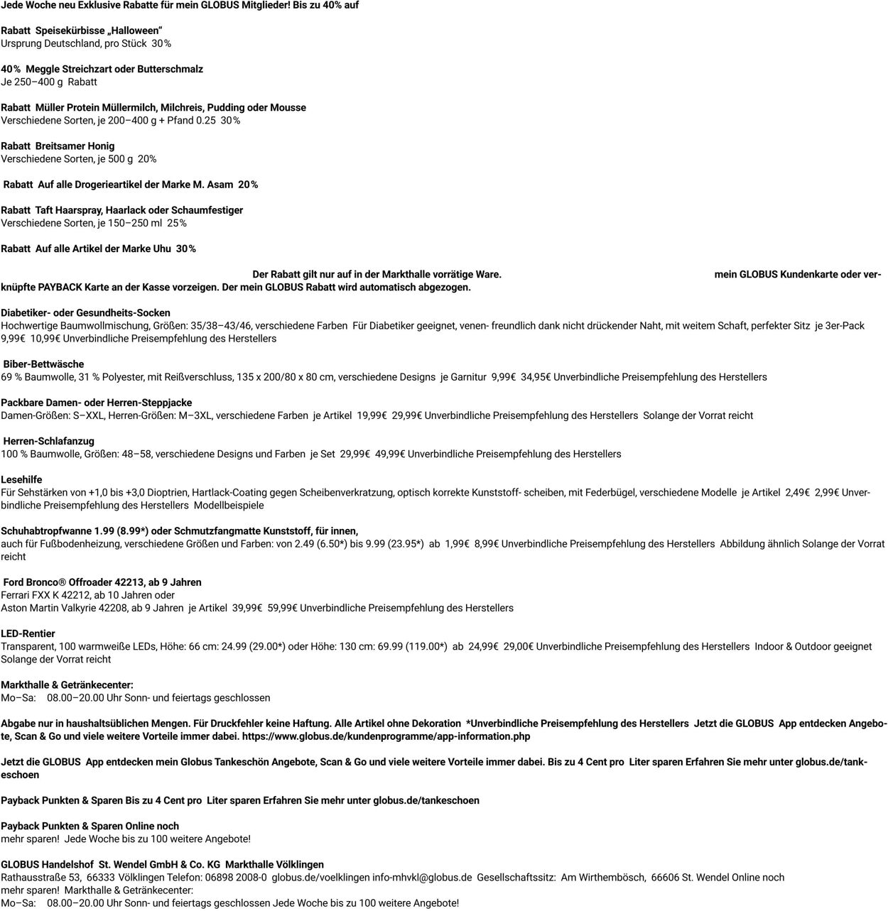 Prospekt Globus 27.10.2025 - 01.11.2025