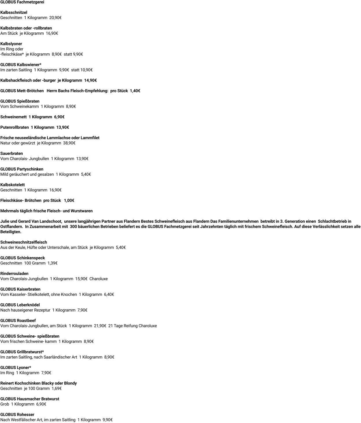Prospekt Globus 27.10.2025 - 01.11.2025