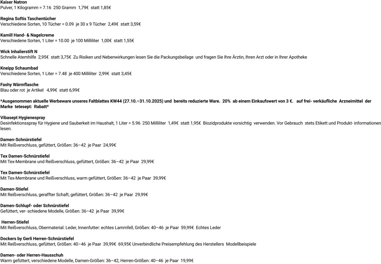 Prospekt Globus 27.10.2025 - 01.11.2025