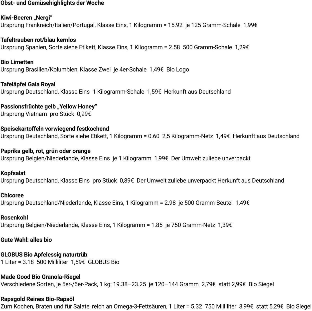 Prospekt Globus 22.09.2025 - 27.09.2025