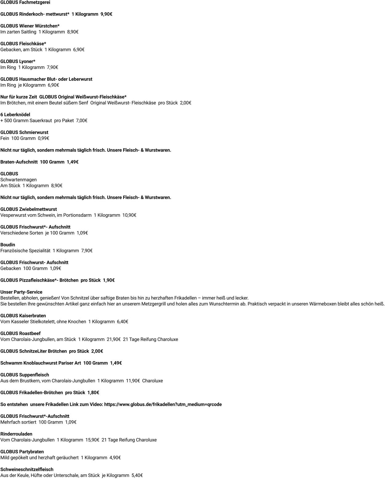 Prospekt Globus 03.11.2025 - 08.11.2025