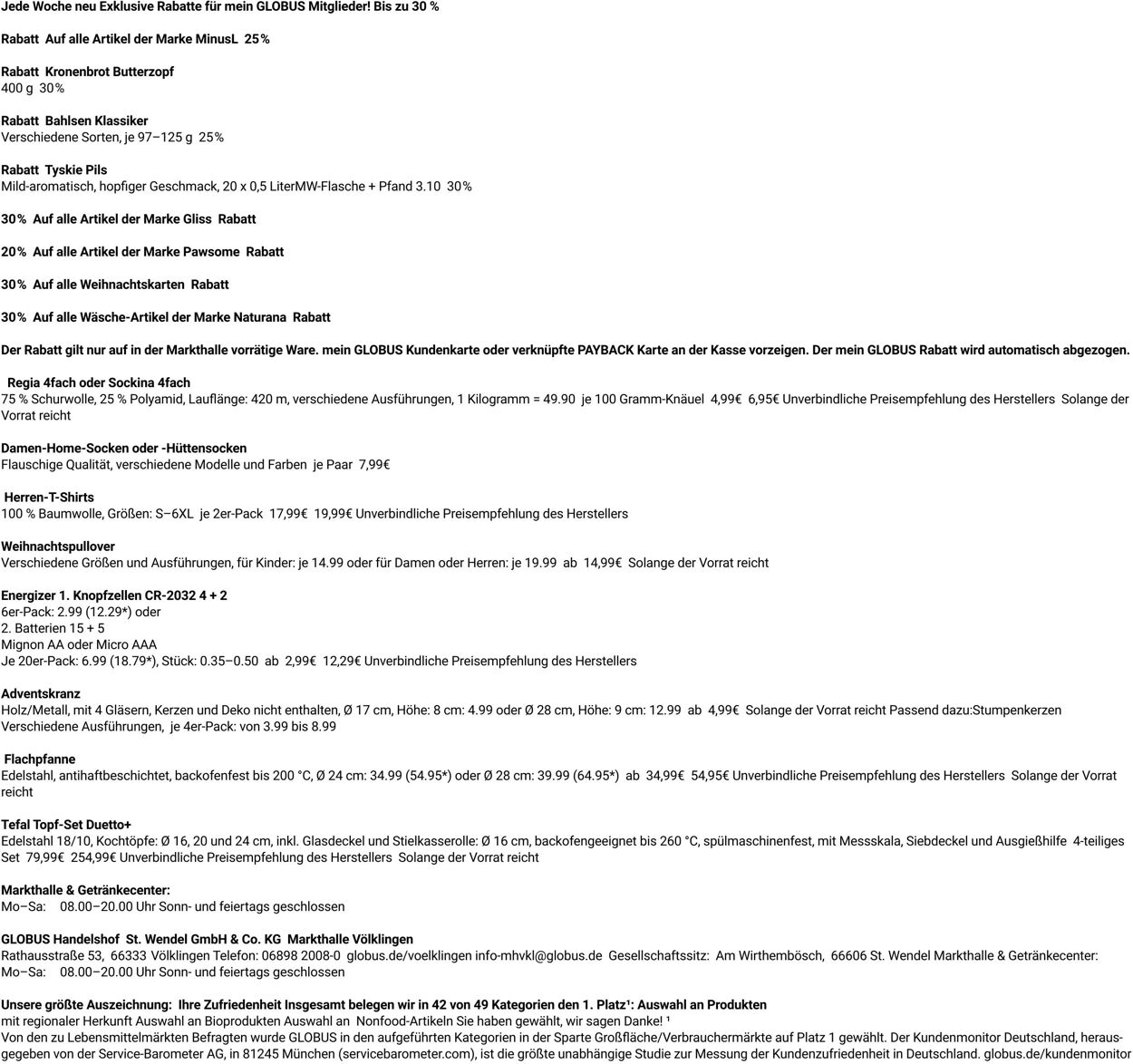 Prospekt Globus 03.11.2025 - 08.11.2025